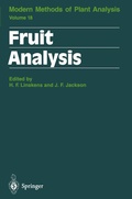 Cover: Fruit Analysis - Springer