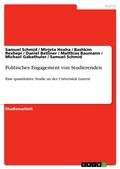 Cover: Politisches Engagement von Studierenden - GRIN Verlag
