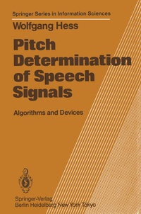 Enlarge image Cover: Pitch Determination of Speech Signals - Springer
