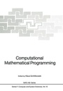 Cover: Computational Mathematical Programming - Springer