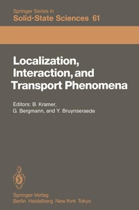 Enlarge image Cover: Localization, Interaction, and Transport Phenomena - Springer