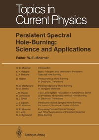 Enlarge image Cover: Persistent Spectral Hole-Burning: Science and Applications - Springer