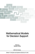 Cover: Mathematical Models for Decision Support - Springer
