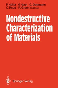 Enlarge image Cover: Nondestructive Characterization of Materials - Springer