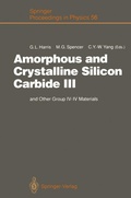 Cover: Amorphous and Crystalline Silicon Carbide III - Springer