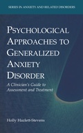 Cover: Psychological Approaches to Generalized Anxiety Disorder - Springer