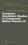 Cover: Computer Simulation Studies in Condensed-Matter Physics IV - Springer