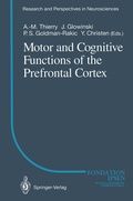 Cover: Motor and Cognitive Functions of the Prefrontal Cortex - Springer