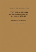 Cover: Continuum Theory of Inhomogeneities in Simple Bodies - Springer