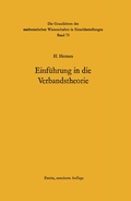 Cover: Einf&uuml;hrung in die Verbandstheorie - Springer