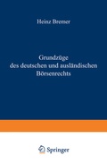 Cover: Grundz&uuml;ge des deutschen und ausl&auml;ndischen B&ouml;rsenrechts - Springer