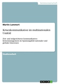 Cover: Krisenkommunikation im multinationalen Umfeld - Grin Verlag