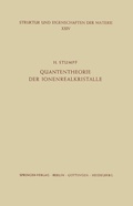 Cover: Quantentheorie der Ionenrealkristalle - Springer
