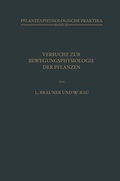 Cover: Versuche zur Bewegungsphysiologie der Pflanzen - Springer