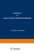 Cover: Ergebnisse der Inneren Medizin und Kinderheilkunde - Springer