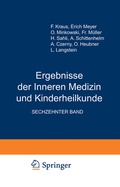Cover: Ergebnisse der Inneren Medizin und Kinderheilkunde - Springer