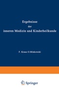 Cover: Ergebnisse der inneren Medizin und Kinderheilkunde - Springer