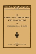 Cover: Die Chemie der Cerebroside und Phosphatide - Springer