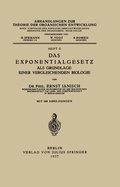 Cover: Das Exponentialgesetz als Grundlage einer Vergleichenden Biologie - Springer