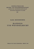 Cover: Handels- und Wechselrecht - Springer