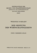 Cover: Die Ordnung des Wirtschaftslebens - Springer