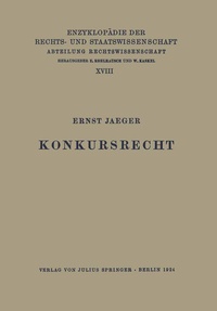 Abbildung von: Konkursrecht - Springer