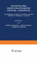 Cover: Elemente der Ersten Hauptgruppe; Einschl. Ammonium; - Springer