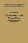 Cover: Formeln und Tabellen aus dem Gebiete der Funktechnik - Springer