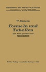 Cover: Formeln und Tabellen aus dem Gebiete der Funktechnik - Springer