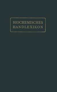 Enlarge image Cover: Biochemisches Handlexikon - Springer
