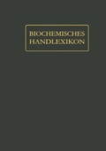 Cover: Biochemisches Handlexikon - Springer