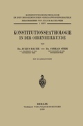 Cover: Konstitutionspathologie in der Ohrenheilkunde - Springer