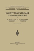 Cover: Konstitutionspathologie in der Ohrenheilkunde - Springer