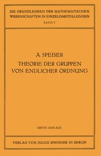 Abbildung von: Die Theorie der Gruppen von Endlicher Ordnung - Springer
