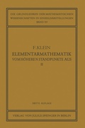 Cover: Elementarmathematik vom H&ouml;heren Standpunkte Aus, II - Springer