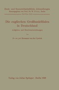 Cover: Die englischen Gro&szlig;bankfilialen in Deutschland - Springer