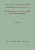 Cover: Die Kursbildung am Aktienmarkt seit der Stabilisierung - Springer