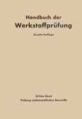 Cover: Die Pr&uuml;fung nichtmetallischer Baustoffe - Springer
