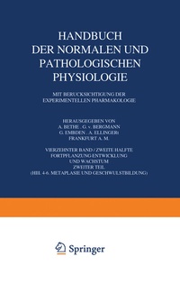 Abbildung von: Handbuch der Normalen und Pathologischen Physiologie Fortpflanzung Entwicklung und Wachstum - Springer