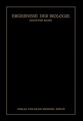 Cover: Ergebnisse der Biologie - Springer