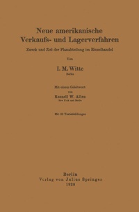 Abbildung von: Neue amerikanische Verkaufs- und Lagerverfahren - Springer