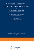Cover: Allgemeine und Spezielle Chirurgische Operationslehre - Springer