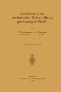 Cover: Einf&uuml;hrung in die technische Behandlung gasf&ouml;rmiger Stoffe - Springer