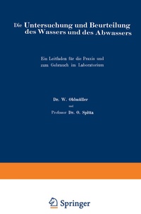 Abbildung von: Die Untersuchung und Beurteilung des Wassers und des Abwassers - Springer