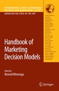 Cover: Handbook of Marketing Decision Models - Springer