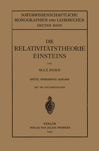 Abbildung von: Die Relativitätstheorie Einsteins und Ihre Physikalischen Grundlagen - Springer