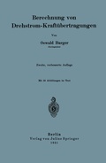 Cover: Berechnung von Drehstrom-Kraft&uuml;bertragungen - Springer