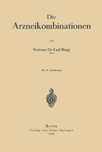 Abbildung von: Die Arzneikombinationen - Springer