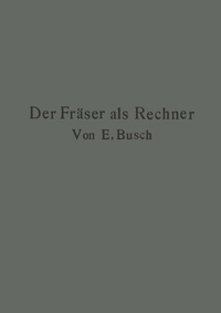 Enlarge image Cover: Der Fräser als Rechner - Springer
