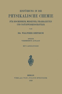 Abbildung von: Einführung in die Physikalische Chemie für Biochemiker, Mediziner, Pharmazeuten und Naturwissenschaftler - Springer